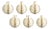 Miriam Small Paper Deco Sphere Ornaments, Set of 6 For Sale