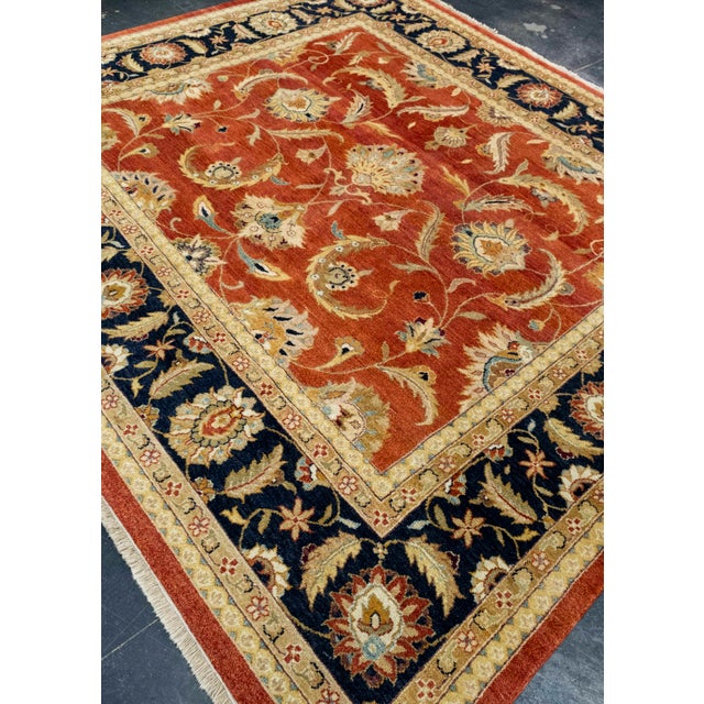 Turkish Oushak Square Rug 8'10" x 8' #17006 For Sale - Image 3 of 8