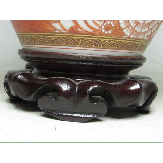 Ceramic 1950s Japanese Kutani Porcelain Ginger Jar Lamp For Sale - Image 7 of 15