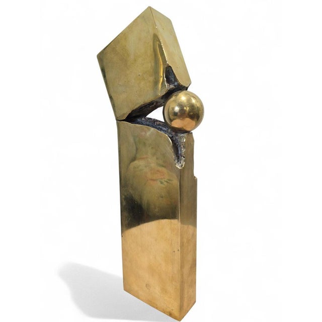 Gold Abstract Bronze Sculpture, 1970s For Sale - Image 8 of 13