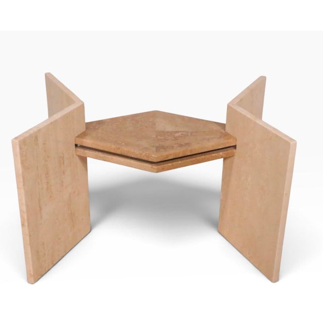 Modernist 1970/80's Italian Marble Base Glass Top Coffee Table For Sale - Image 9 of 9