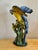 Figurative Large Hand-Painted Majolica Ceramic Macaw Sculpture For Sale - Image 3 of 11