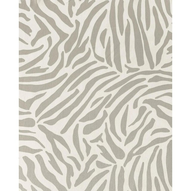 Modern Designer Vicki Payne Free Spirit Gray Zebra African Animal Print Skin Fabric- Half Yard For Sale - Image 3 of 7