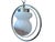 Vintage Space Age Opal Glass and Chrome Pendant, 1970s For Sale - Image 6 of 7