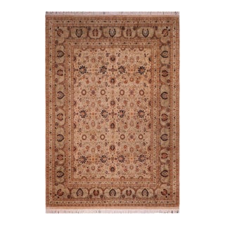 Pak-Persian Tan/Gold Wool Rug - 9'0'' X 11'10'' For Sale
