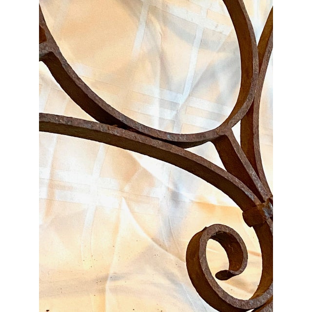 Early 20th Century Vintage Early 20th Century Decorative Hand Wrought Iron Scrollwork Panel Salvage For Sale - Image 5 of 8