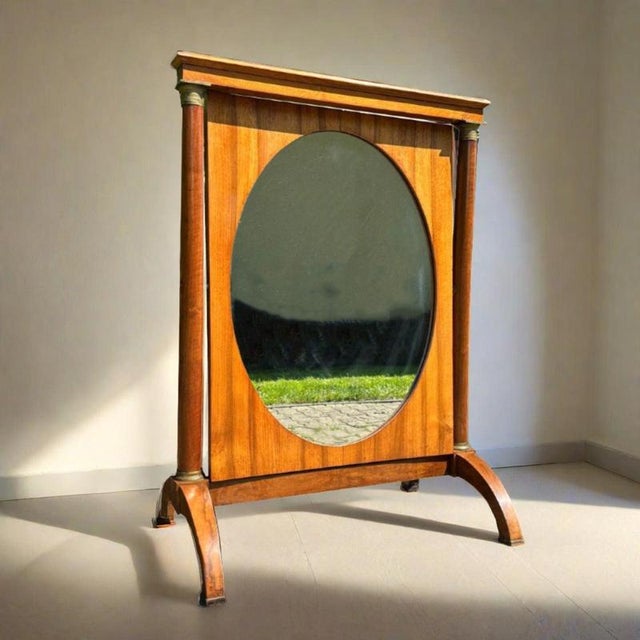 Empire Standing Mirror in Walnut For Sale - Image 12 of 12