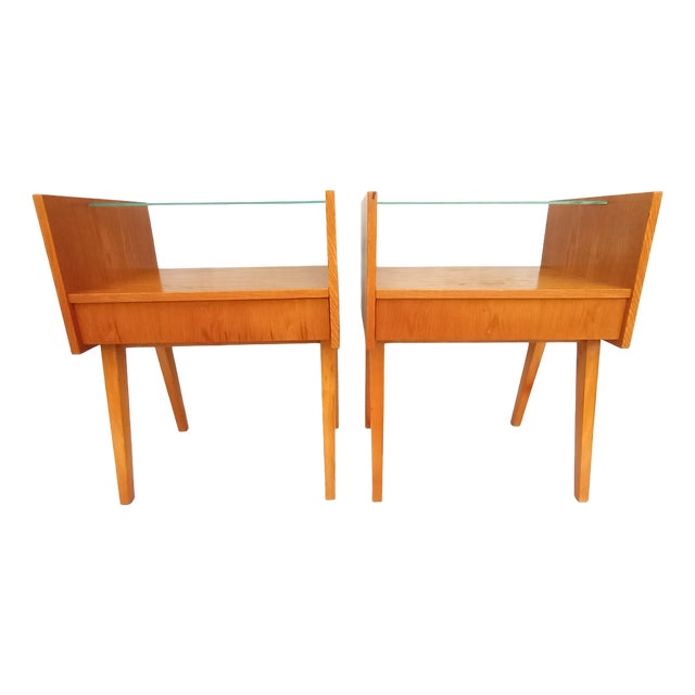 Danish Style Bedside Tables by František Jirák, 1960s, Set of 2 For Sale