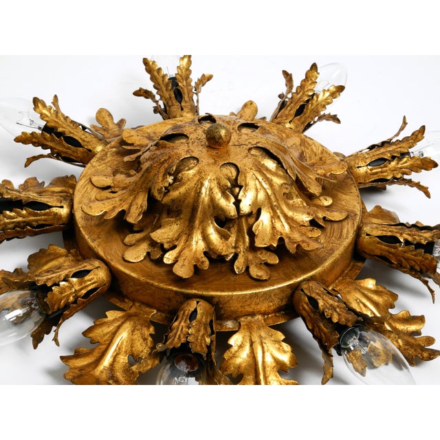 Gold Italian Ceiling Lamps by Banci Firenze, Italy, 1960s, Set of 3 For Sale - Image 8 of 18