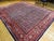 Navy Blue Vintage Persian Mahal Sultanabad Rug, Hand-Knotted Wool, Geometric Pattern, Navy & Red, 10x13 For Sale - Image 8 of 10