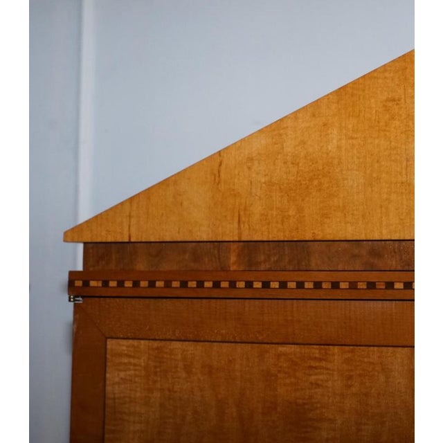 Biedermeier Style White Genesis Armoire or TV Cabinet in Satinwood from American Hickory For Sale - Image 9 of 18