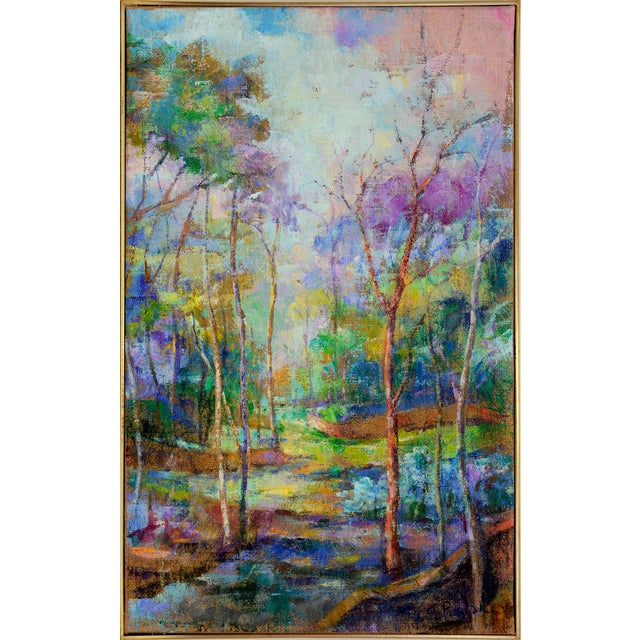 Alfonso Pragliola, Sentieri Verdeggianti Landscape, Mixed Media on Canvas, 2019 For Sale - Image 6 of 6