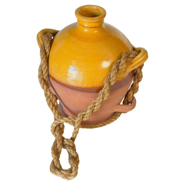Provençal-Style Pottery Jar in Yellow Ochre Glaze For Sale - Image 10 of 10