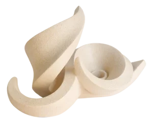 Swan Candleholder in Stoneware Clay by Aleksandra Krasnopolska