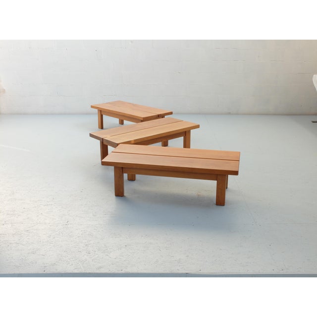 Nesting Tables in Elm, 1970s, Set of 3 For Sale - Image 10 of 14