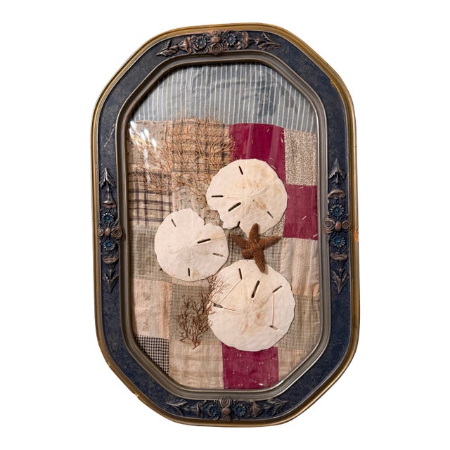 Vintage Hand Made Shell Art, Framed For Sale