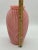 Glass Art Deco 1980's Pleated Draped Pink Glass Vase For Sale - Image 7 of 7