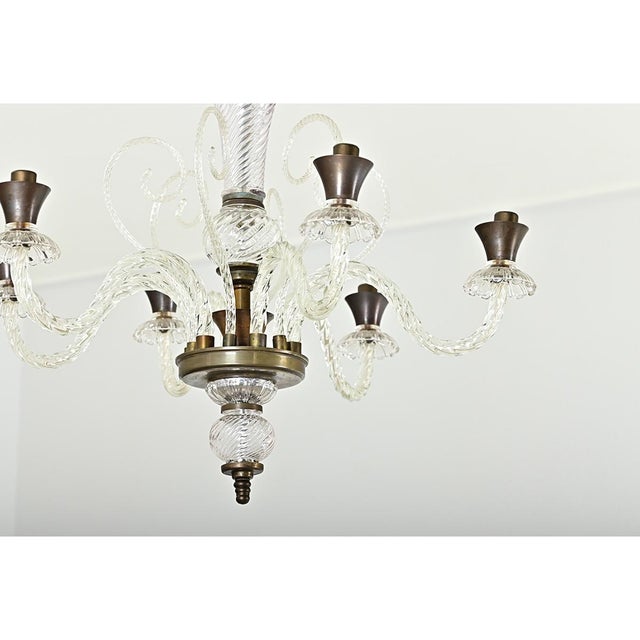 Vintage Italian Murano Glass Chandelier For Sale - Image 10 of 16