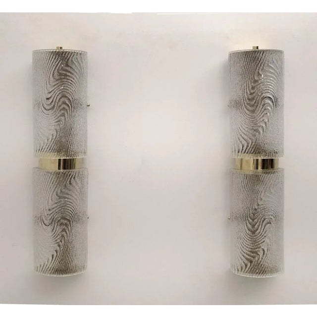 Modern Murano Glass and Brass Corteccia Sconces, 1989, Set of 2 For Sale - Image 12 of 12