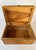 Vintage Chinese Hand Carved Hardwood Jewelry Box Scenic Relief Brass Lock For Sale - Image 10 of 13
