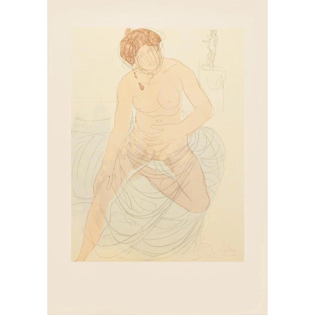 The School of Paris 1959 After Auguste Rodin "Nude Woman", Vintage Hungarian Full-Color Print For Sale - Image 3 of 8