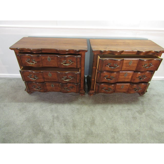 Harden Solid Cherry Pair of French Styled Nightstands For Sale - Image 6 of 10