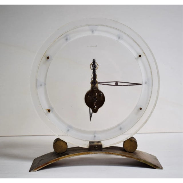 Metal Vintage Art Deco Baguette Mod. 234 Clock from Jaeger-LeCoultre For Sale - Image 7 of 9