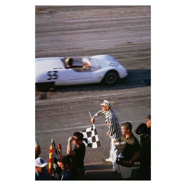 Checkered Flag 1963 The checkered flag signals the end of the race during the 1963 Nassau Speed Week. Slim Aarons Slim...