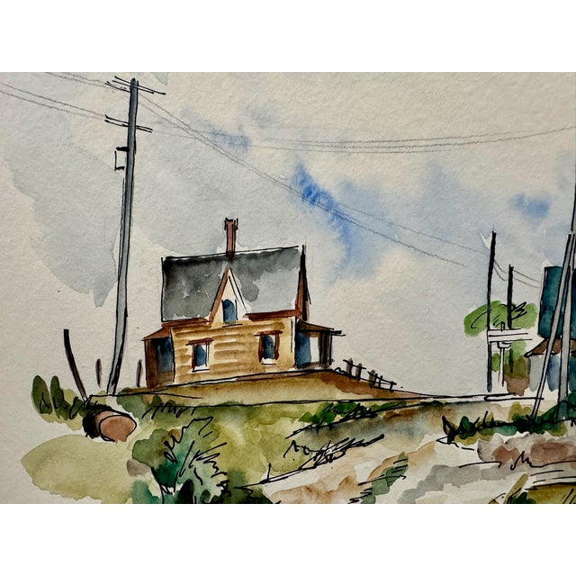 Original watercolor on paper by Henry Emil Salloch, also known as Heinz Emil Salloch, the German-born American artist and...