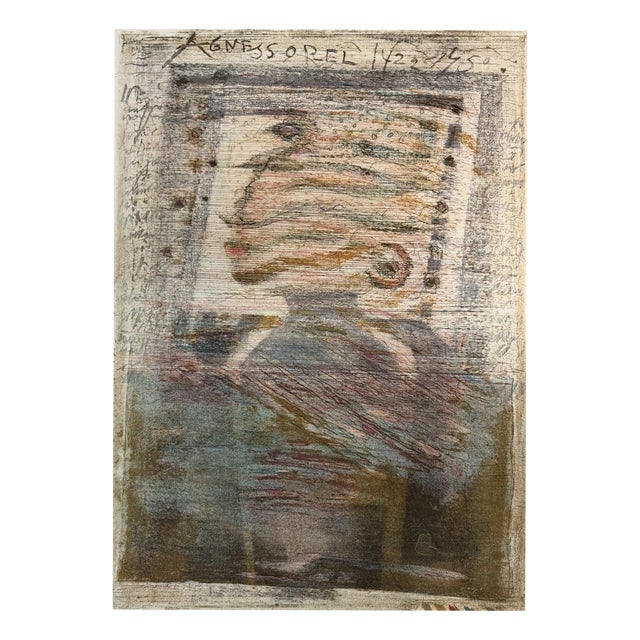 Belli, Homage to Agnes Sorel, 1970s, Oil on Canvas For Sale