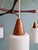 Wood Large Scandinavian Chandelier in Teak and Satin White Opaline Glass, 1960s For Sale - Image 7 of 17