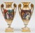 A very impairing pair of 19thc French old Paris empire porcelain vases. Decorated with interior screens and country scenes