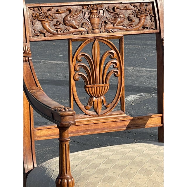 Mid 19th Century Pair of Antique French Directoire Chairs For Sale - Image 5 of 12