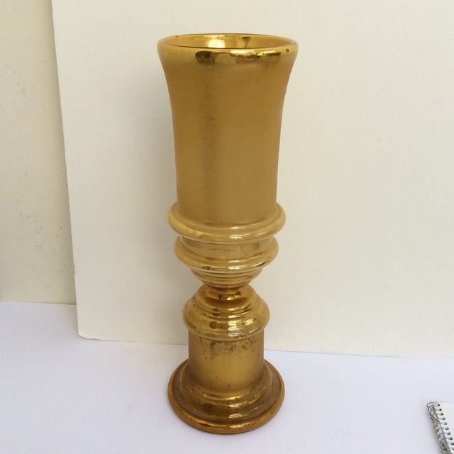 Yellow Antique Mercury Glass Vase Chairish