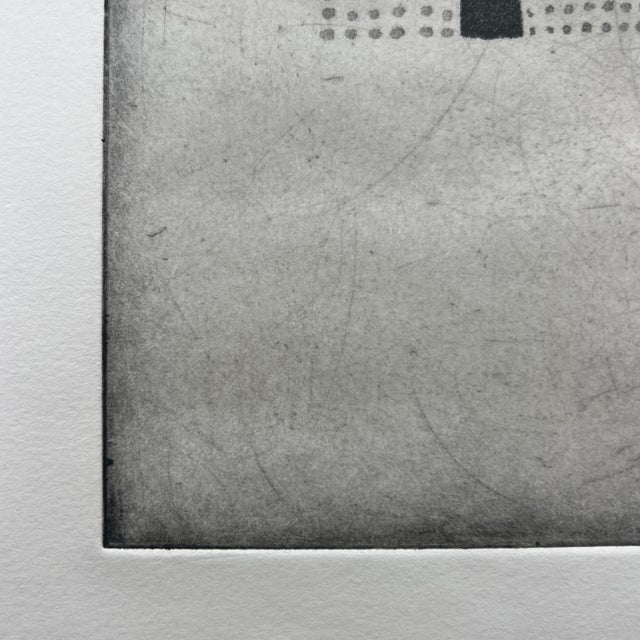 Vintage Black and White Etching Signed R. Laur 6 “X 8” For Sale - Image 4 of 7