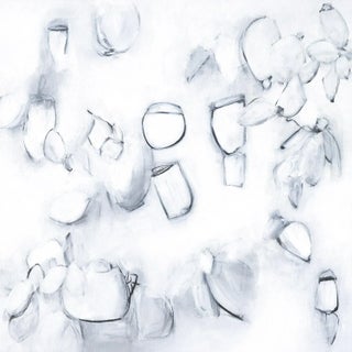 Float No.26, Black and White Organic Abstraction Painting For Sale