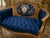 1940 French Artisan Louis XVI Gold Blue Beech Settee For Sale - Image 11 of 17