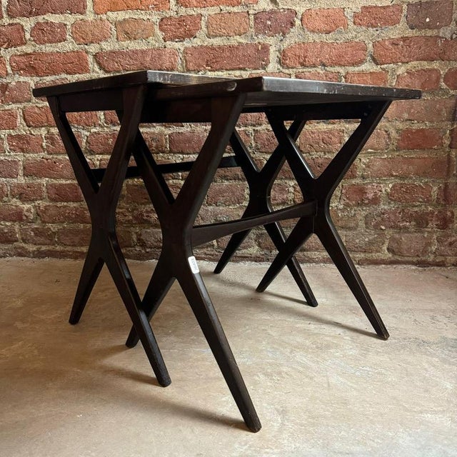 Vintage Danish Nesting Tables in Rosewood, 1960s, Set of 2 For Sale - Image 3 of 5