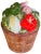 LastCHANCE!Mid-Century Holt Howard Style Trompe L’Oleil Basket of Vegetables For Sale - Image 15 of 17