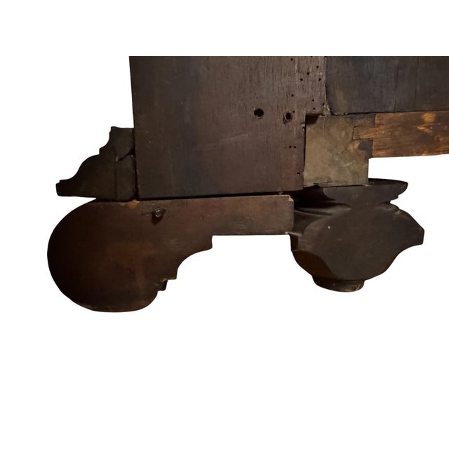 Fine German Renaissance Revival Walnut Console Table With Inlaid Marquetry and Provenance-Inscribed Rouge Marble TopCirca 1875–1890 For Sale - Image 13 of 18