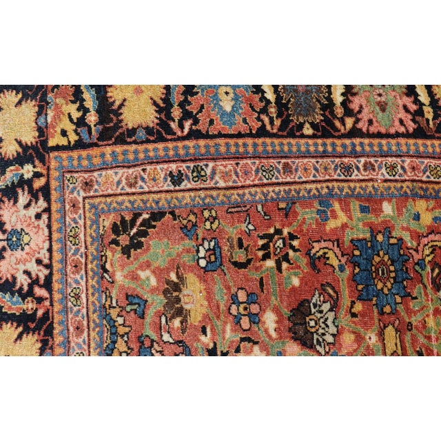 Antique Rug Featuring a All-Over Floral Design 12'4 X 17'0 For Sale - Image 9 of 12