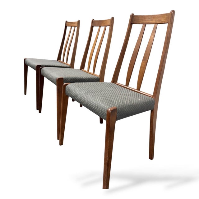 Mid-Century Modern Vintage Danish Teak Dining Chairs from Drylund, 1970s, Set of 3 For Sale - Image 3 of 8