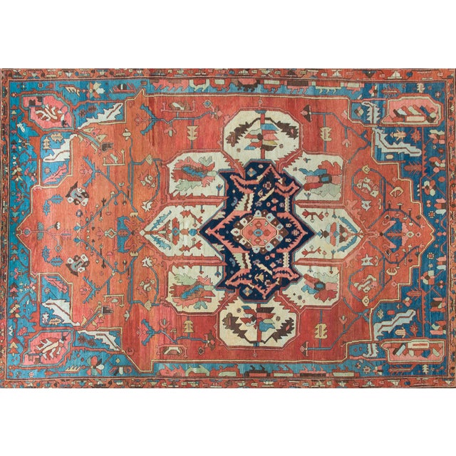 Textile Late 19th Century Persian Bakshaish Rug For Sale - Image 7 of 14
