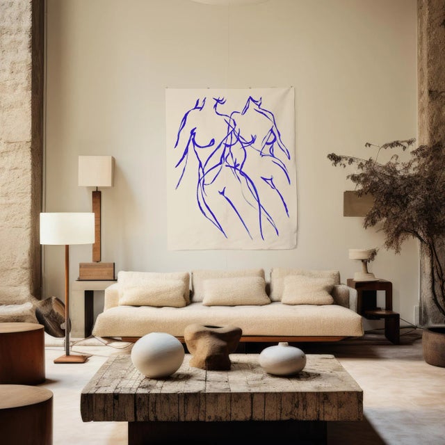 "Sisters" Painting on Unprimed Canvas by Anna Pepe Chairish