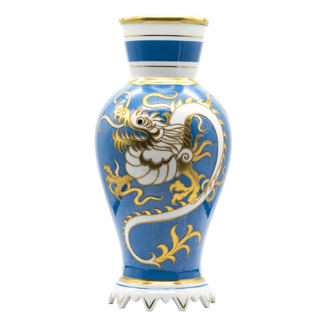 Porcelain Dragon Vase by Heinz Schaubach for Schaubach Kunst, 1920s-1930s For Sale