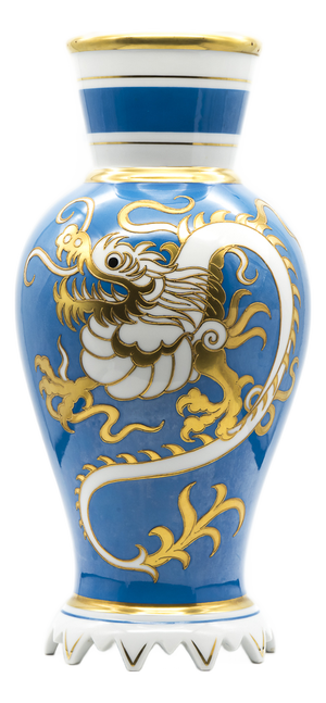 Porcelain Dragon Vase by Heinz Schaubach for Schaubach Kunst, 1920s-1930s