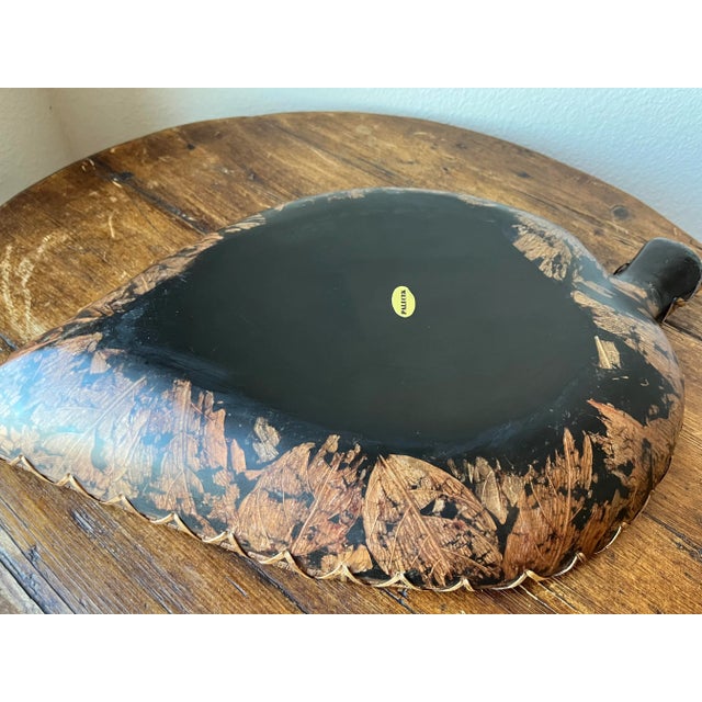 Vintage Palecek Leaf Shaped Wooden Bowl For Sale In Dallas - Image 6 of 11