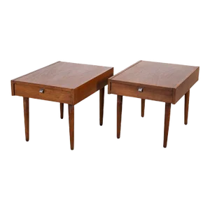 1970s Pair Mid-Century End Side Tables Nightstands American of Martinsville