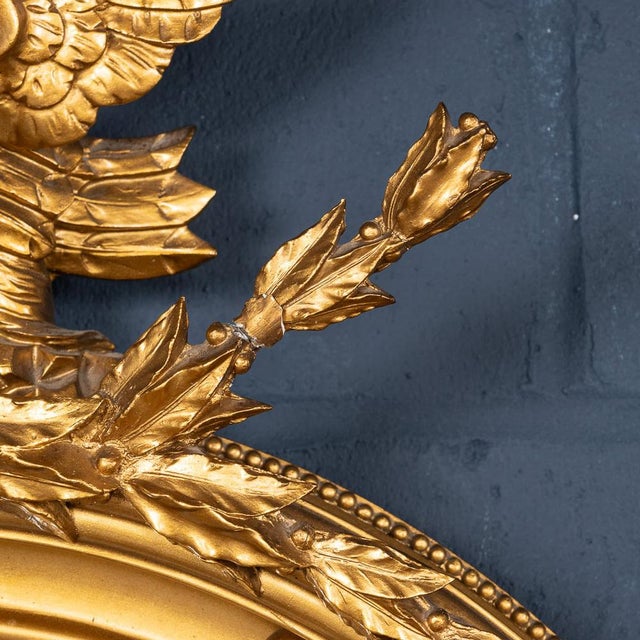 English Wood and Plaster Framed Convex Mirror, 1950s For Sale - Image 9 of 18