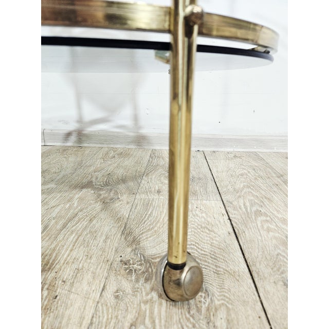 Vintage French Brass Serving Bar Cart, 1960s For Sale - Image 17 of 18